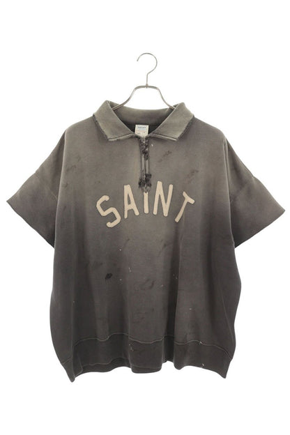 SAINT MICHAEL 26SS Logo Embroidered Zip Sweatshirt Size XL