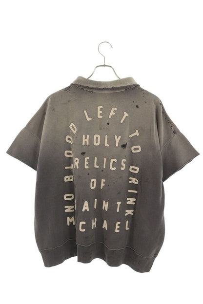 SAINT MICHAEL 26SS Logo Embroidered Zip Sweatshirt Size XL