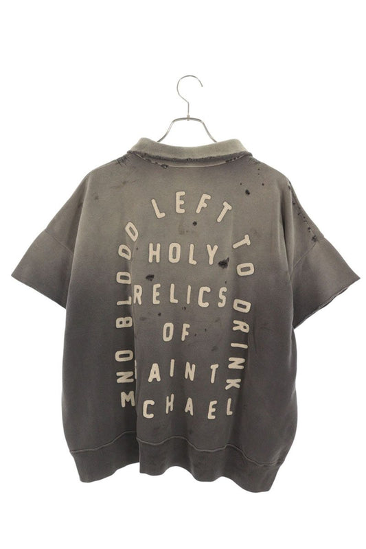 SAINT MICHAEL 26SS Logo Embroidered Zip Sweatshirt Size XL