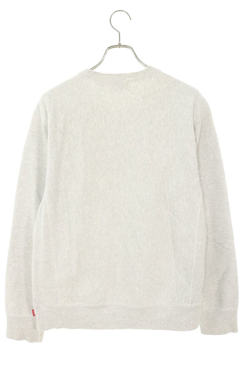 SUPREME 18AW Box Logo Crewneck Sweatshirt Gray Red Size M