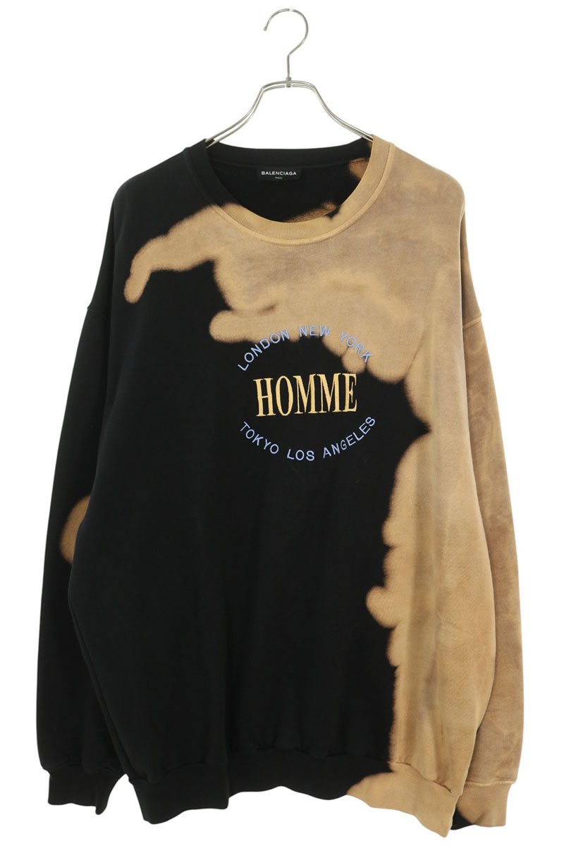BALENCIAGA 17AW Bleached HOMME Oversized Sweatshirt Size L