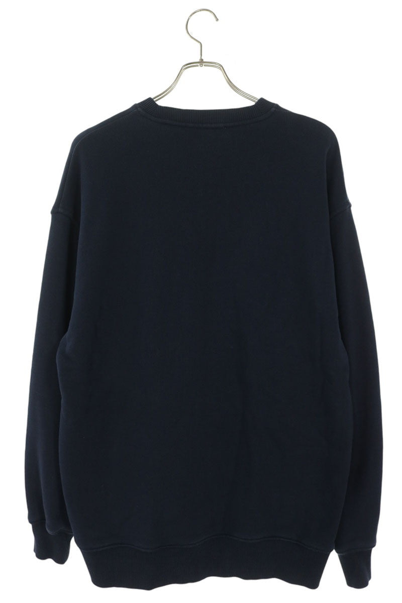 ACNE STUDIOS Logo Embroidery Crewneck Sweatshirt Navy Size M