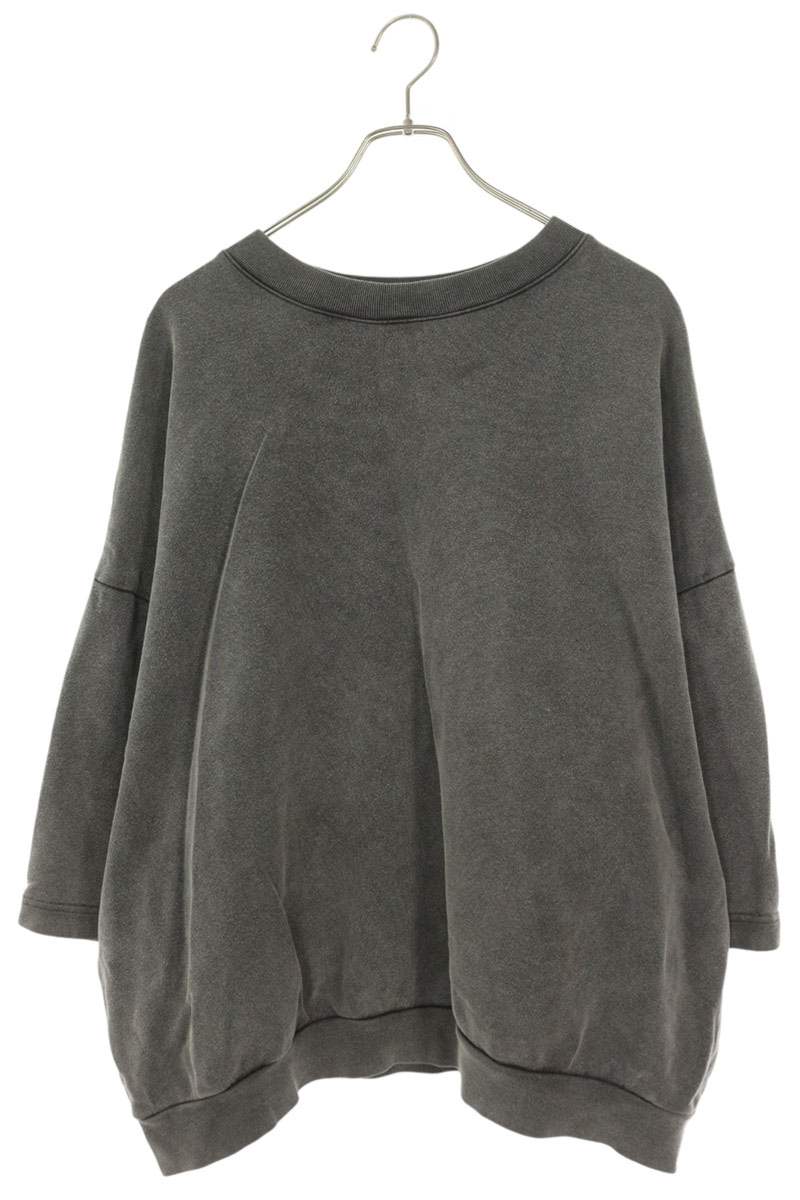ACNE STUDIOS Rubber Logo Short-Sleeve Sweatshirt Gray Size M