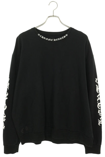 Chrome Hearts Neck Logo Crewneck Sweatshirt Black Size L