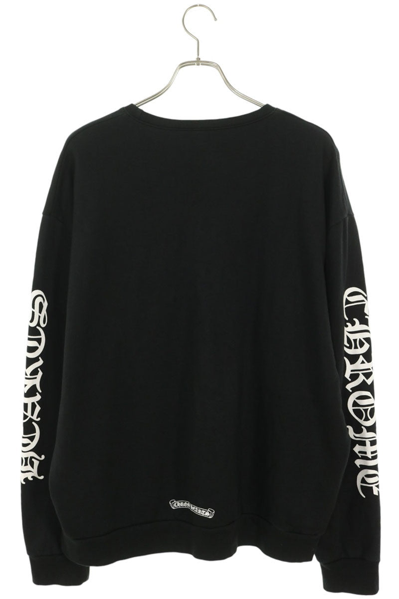 Chrome Hearts Neck Logo Crewneck Sweatshirt Black Size L
