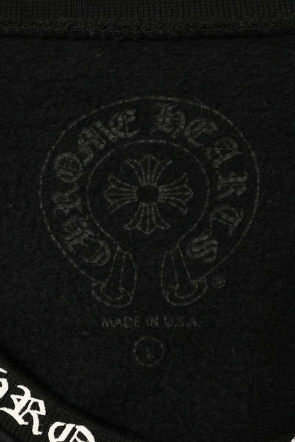 Chrome Hearts Neck Logo Crewneck Sweatshirt Black Size L