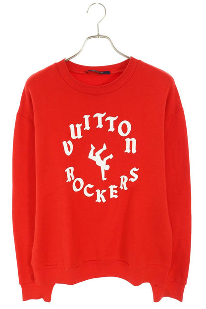 LOUISVUITTON 22SS ROCKERS Print Sweatshirt Red Size M