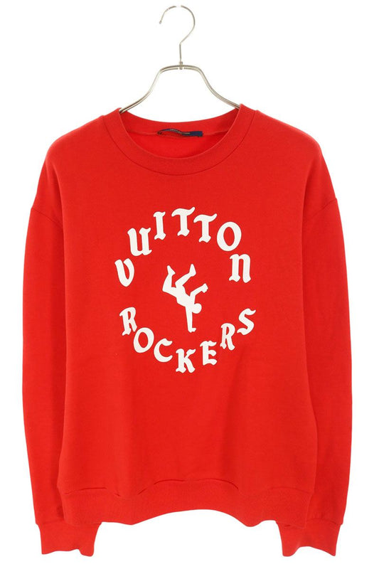 LOUISVUITTON 22SS ROCKERS Print Sweatshirt Red Size M