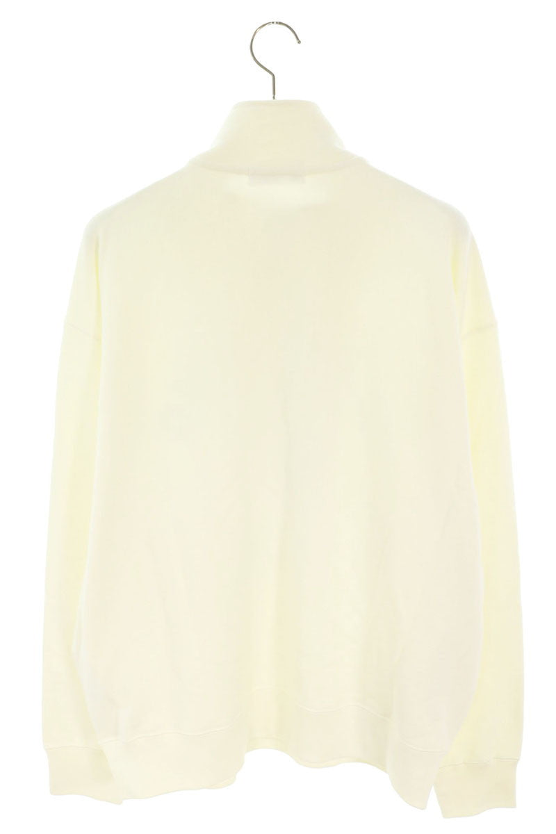 Bape A BATHING APE Logo Half-Zip Sweatshirt Off-White Size L