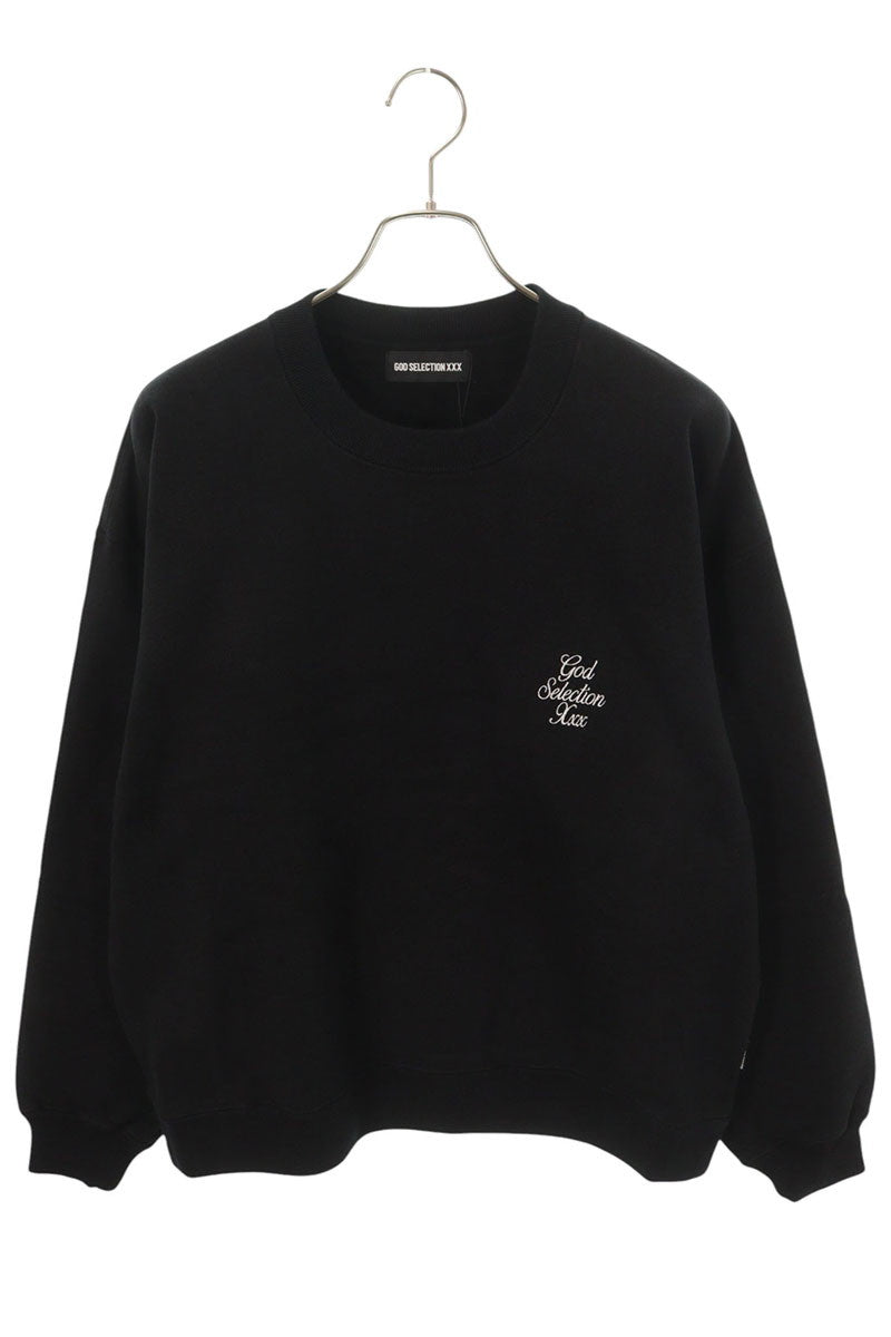 GOD SELECTION XXX Logo Embroidered Sweatshirt Black Size S
