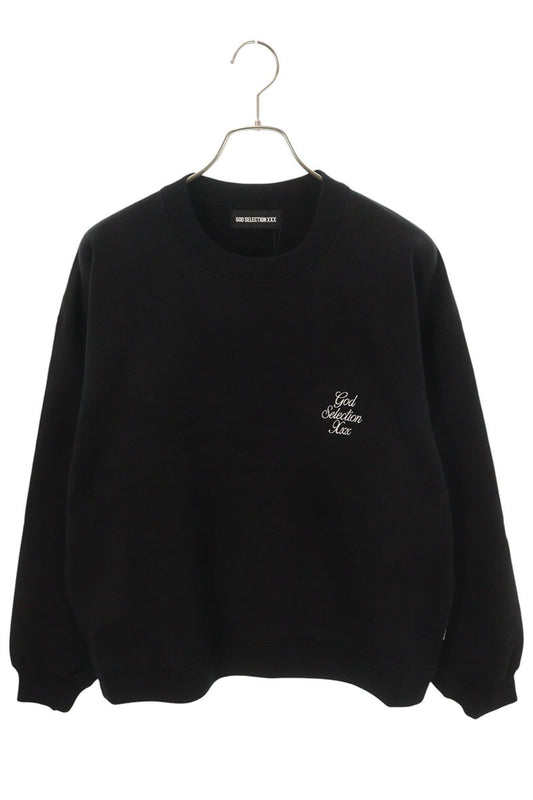 GOD SELECTION XXX Logo Embroidered Sweatshirt Black Size S