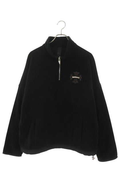 Chrome Hearts CH Plus Patch Half Zip Sweatshirt Black Size L