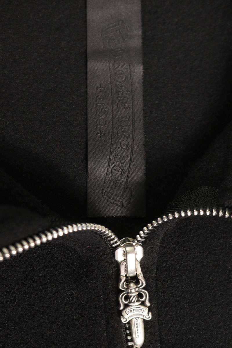 Chrome Hearts CH Plus Patch Half Zip Sweatshirt Black Size L