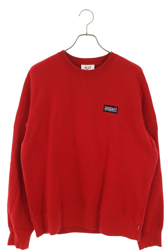 SUPREME 19AW Honda Fox Racing Crewneck Red Size M