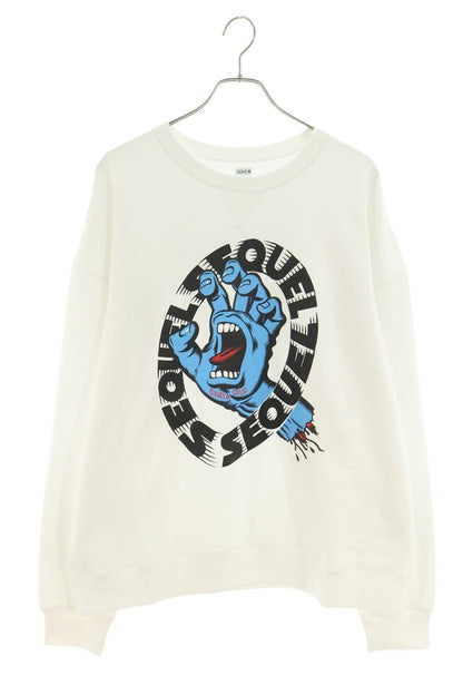 SEQUEL 25AW Santa Cruz Logo Print Sweatshirt White Size M