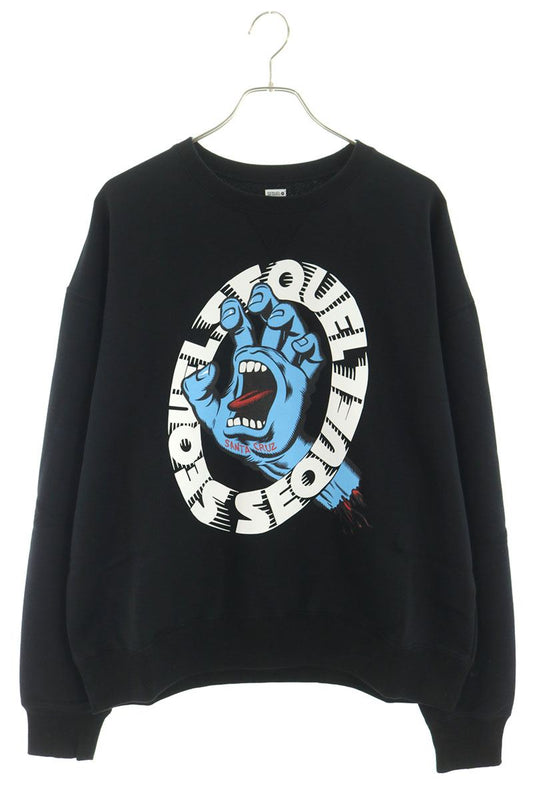 SEQUEL FW25 Santa Cruz Logo Print Sweatshirt Black Size S