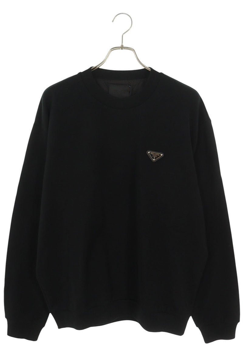 PRADA Triangle Logo Technical Sweatshirt Black Size XL