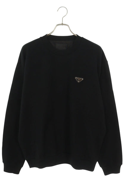 PRADA Triangle Logo Technical Sweatshirt Black Size XL