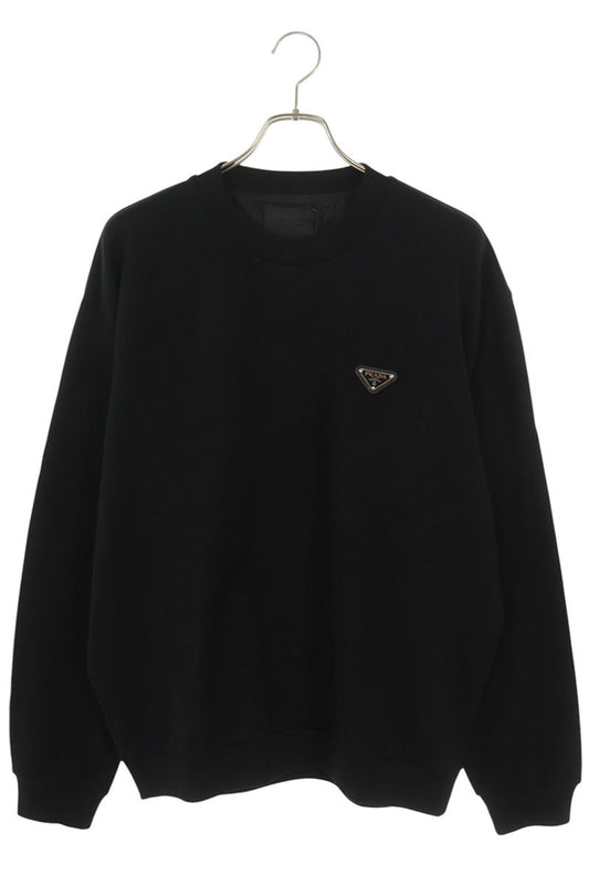 PRADA Triangle Logo Technical Sweatshirt Black Size XL