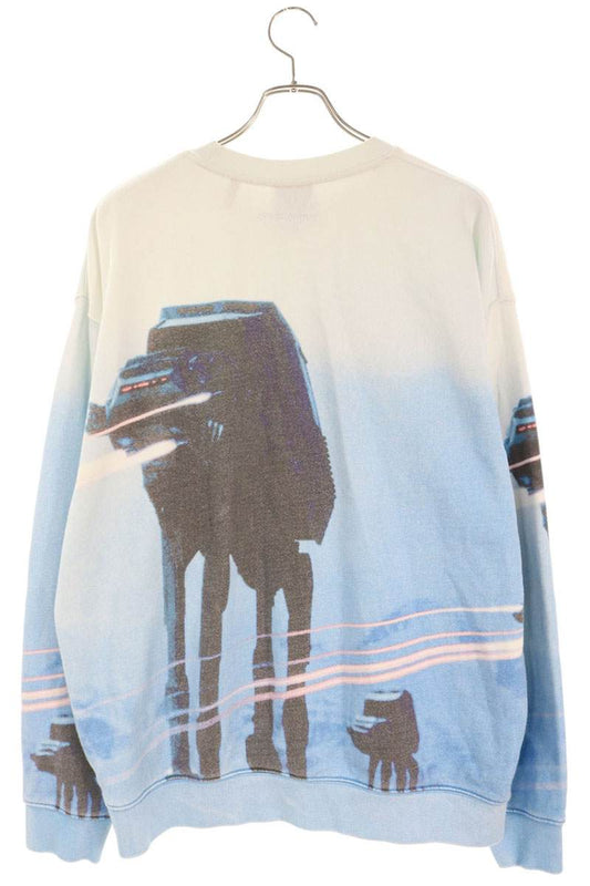 KITH Embroidered Logo Crewneck Sweatshirt White Blue Size L