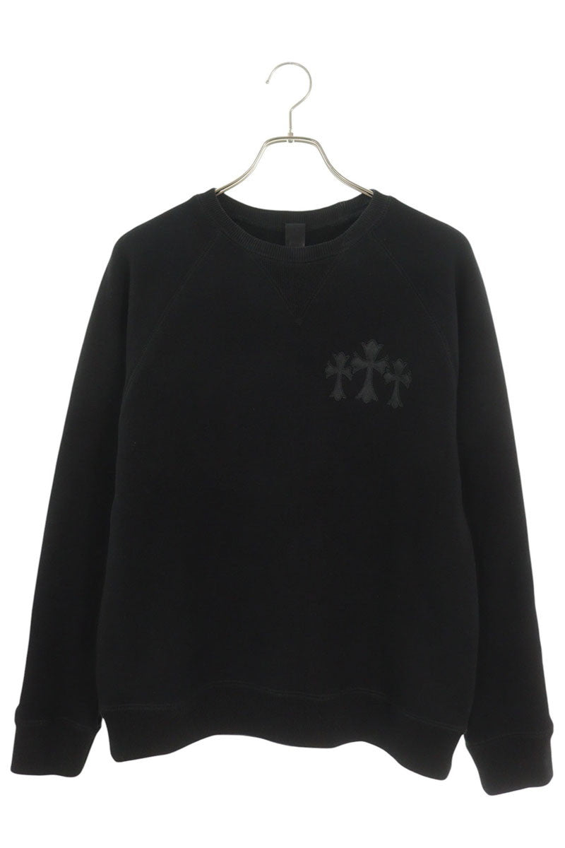 Chrome Hearts 7-11 CREW Back CH Sweatshirt Black Size XS
