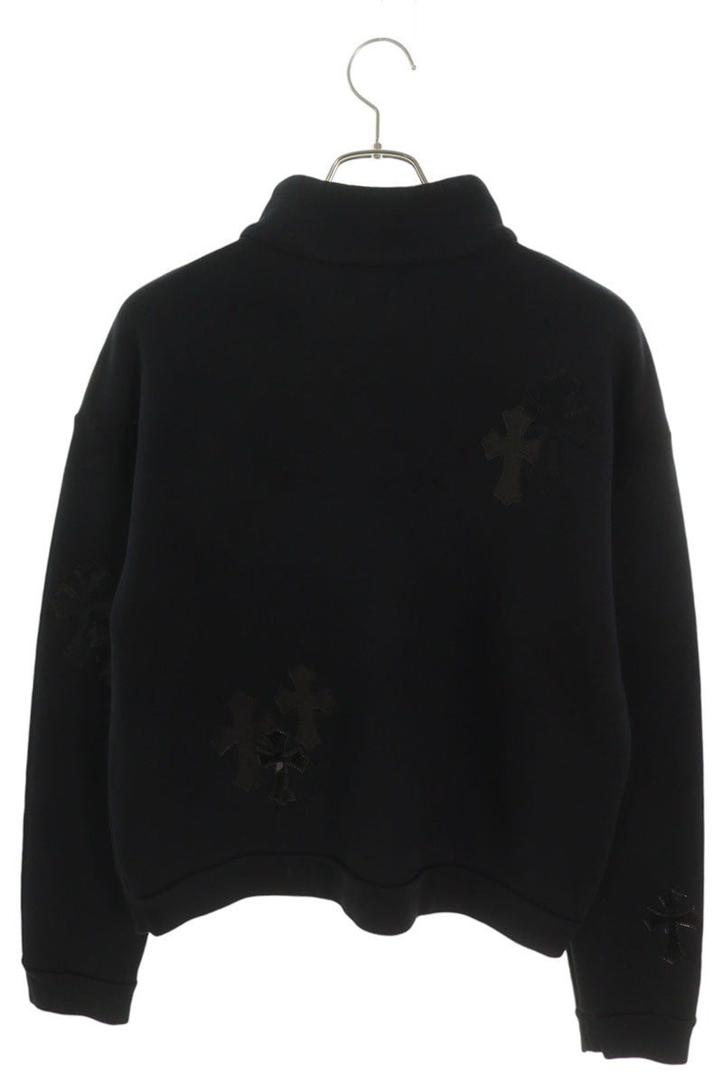 Chrome Hearts Y NOT Half Zip Sweatshirt Patch Black Size S