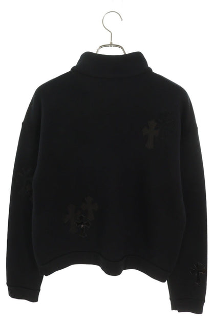 Chrome Hearts Y NOT Half Zip Sweatshirt Patch Black Size S