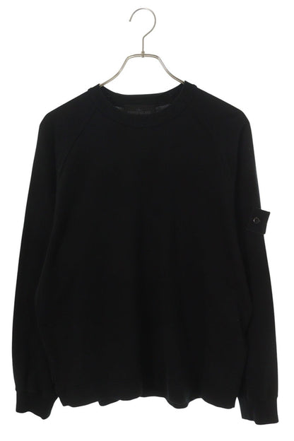 STONEISLAND Logo Patch Crewneck Sweatshirt Black Size M