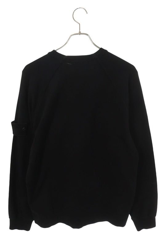 STONEISLAND Logo Patch Crewneck Sweatshirt Black Size M