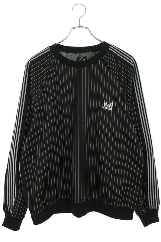 Needles Polyester Stripe Sweatshirt Black Size L