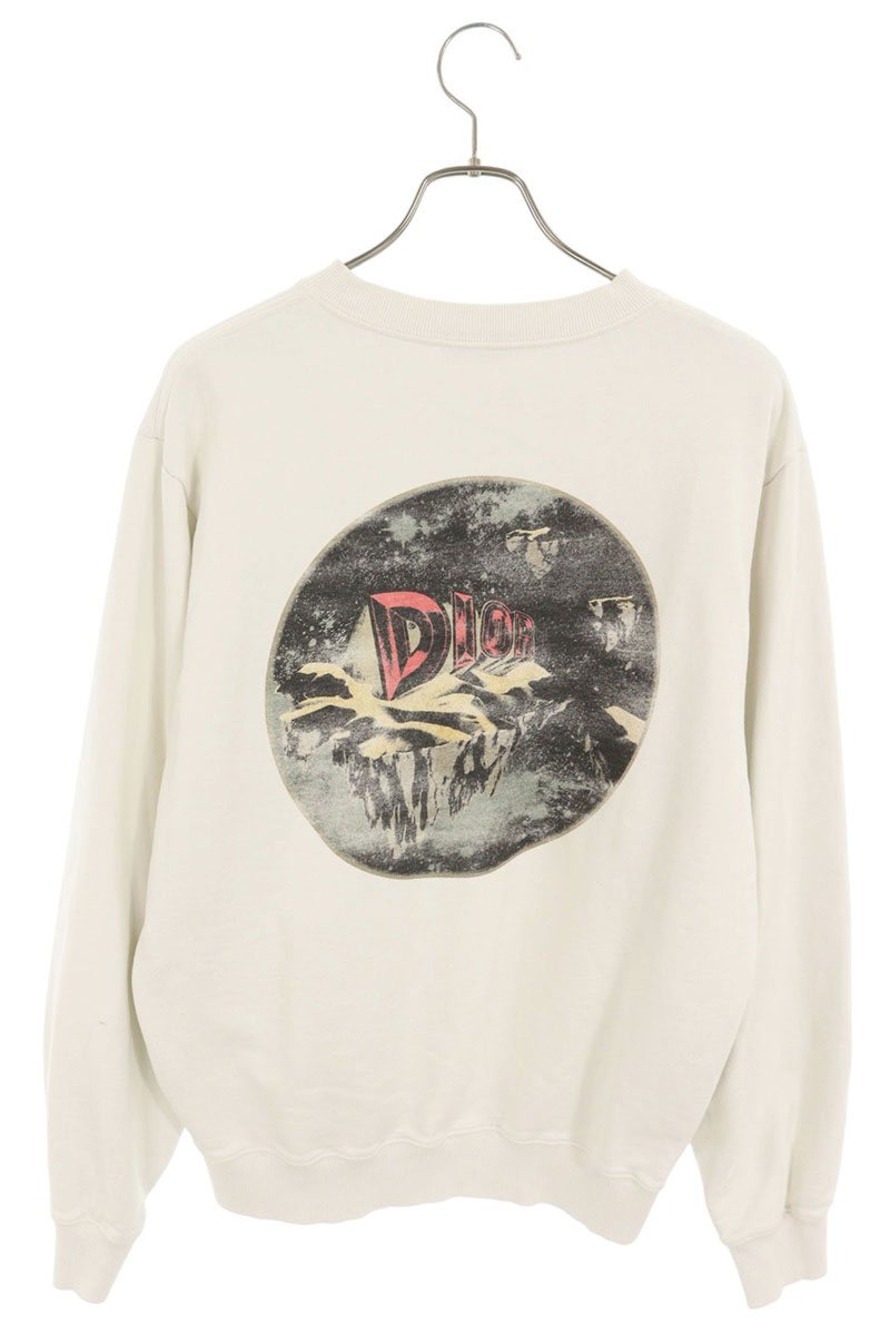 DIOR Back Logo Print Sweatshirt White Size M