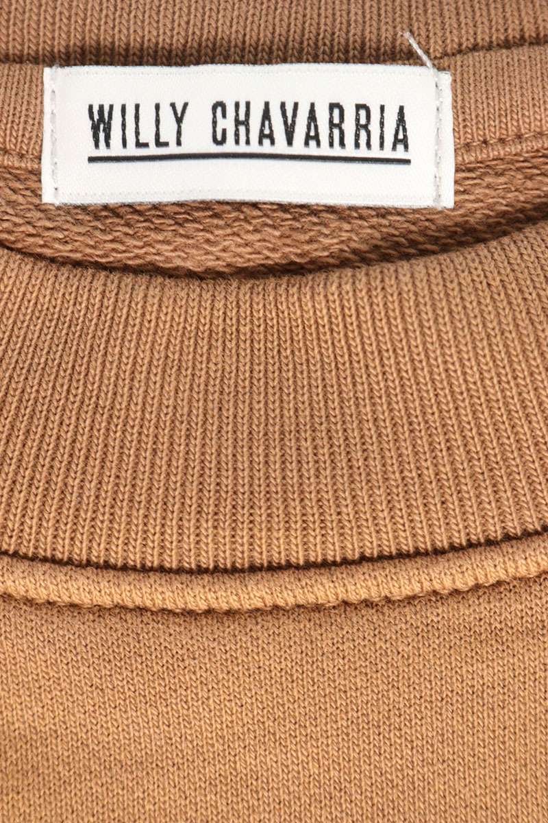 WILLY CHAVARRIA HOOLIGAN CREW Neck Sweatshirt Brown Size L
