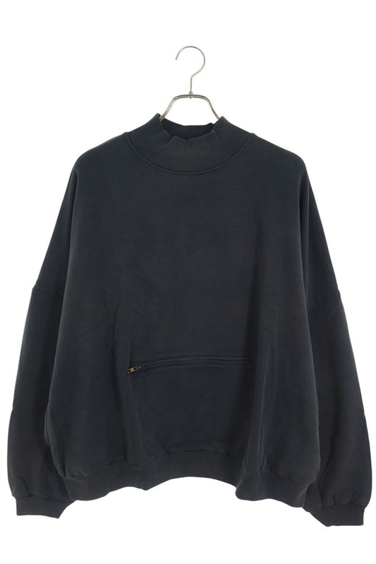 WILLY CHAVARRIA Waffle Lined Mock Sweatshirt Navy Size XL