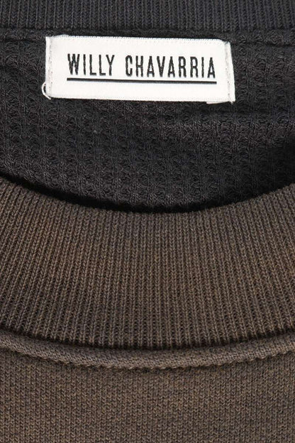 WILLY CHAVARRIA AW22 WAFFLE LINED CREW Sweatshirt Size M