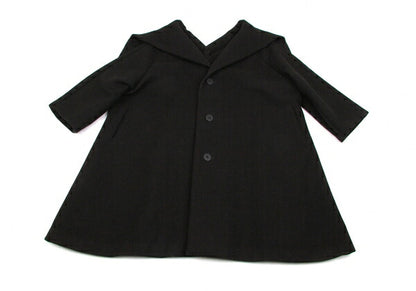 Yohji Yamamoto FEMME Heavy Melton Coat Black Size M