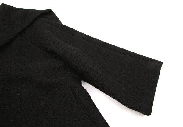 Yohji Yamamoto FEMME Heavy Melton Coat Black Size M