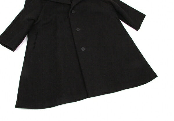 Yohji Yamamoto FEMME Heavy Melton Coat Black Size M