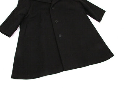 Yohji Yamamoto FEMME Heavy Melton Coat Black Size M