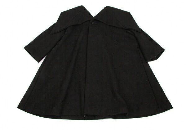 Yohji Yamamoto FEMME Heavy Melton Coat Black Size M