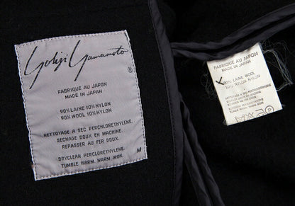 Yohji Yamamoto FEMME Heavy Melton Coat Black Size M