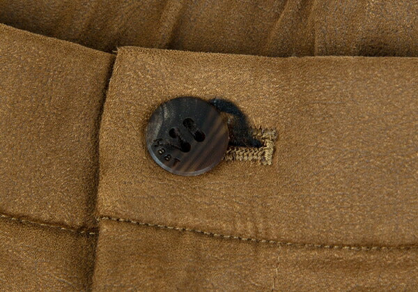 ISSEY MIYAKE HaaT Faux Suede Tapered Pants Brown Size 3