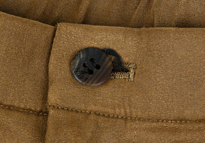 ISSEY MIYAKE HaaT Faux Suede Tapered Pants Brown Size 3