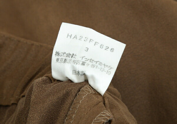 ISSEY MIYAKE HaaT Faux Suede Tapered Pants Brown Size 3