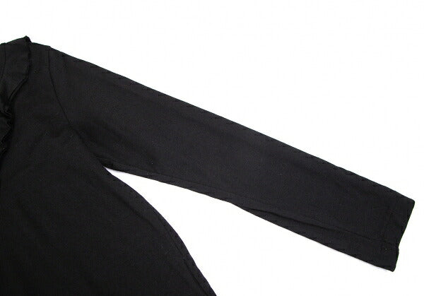 COMME des GARCONS Ruffle V-Neck Wool Sweater Black Size M