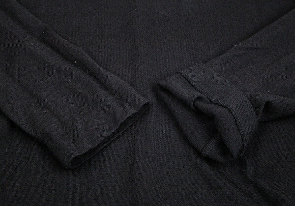 COMME des GARCONS Ruffle V-Neck Wool Sweater Black Size M