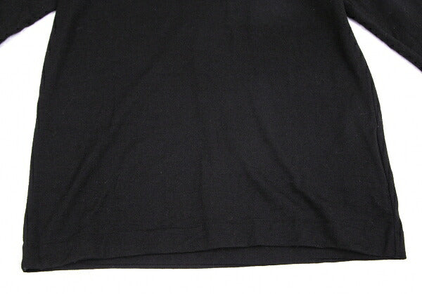 COMME des GARCONS Ruffle V-Neck Wool Sweater Black Size M