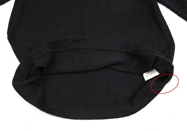 COMME des GARCONS Ruffle V-Neck Wool Sweater Black Size M