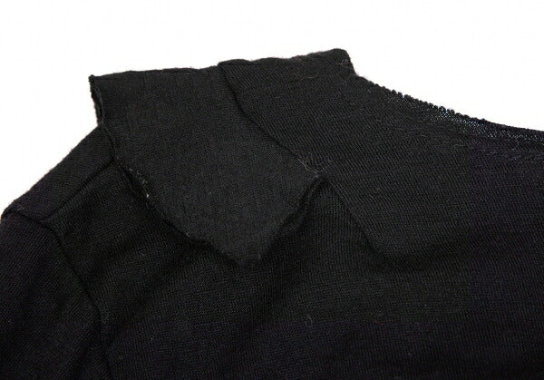 COMME des GARCONS Ruffle V-Neck Wool Sweater Black Size M
