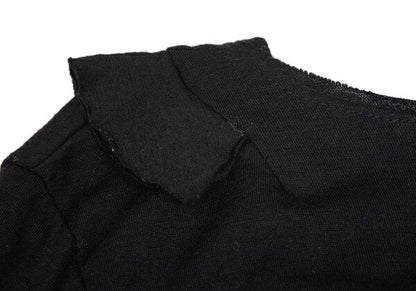 COMME des GARCONS Ruffle V-Neck Wool Sweater Black Size M