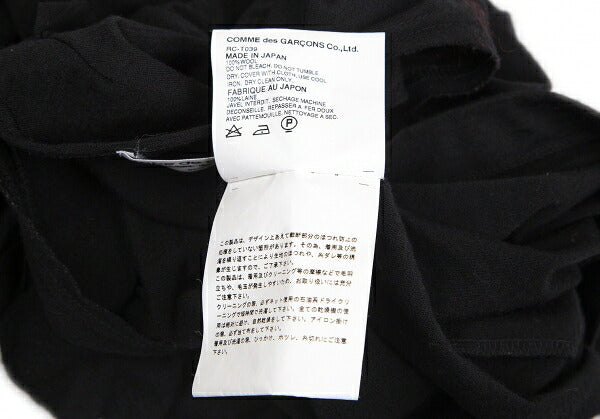 COMME des GARCONS Ruffle V-Neck Wool Sweater Black Size M